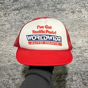 Vintage World Wide Auto Parts I've Got Terrific Parts! Trucker Hat Snapback 90s